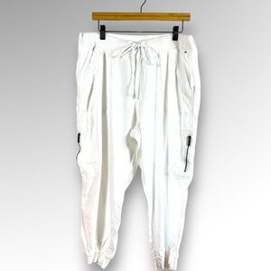 Tommy Hilfiger Womens White Cargo Jogger Pants Sz XL